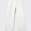 Looser Regular Waist Loose Straight Jeans – Creased White – Weiß | Cheap Monday Gb