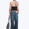 Loosy Lucie Low-Rise-Jeans mit normaler Passform und ausgestelltem Bein – Tide Blue – Mittelblau | Cheap Monday GB Loosy Lucie Low-Rise-Jeans mit normaler Passform und ausgestelltem Bein – Tide Blue – Mittelblau | Cheap Monday GB