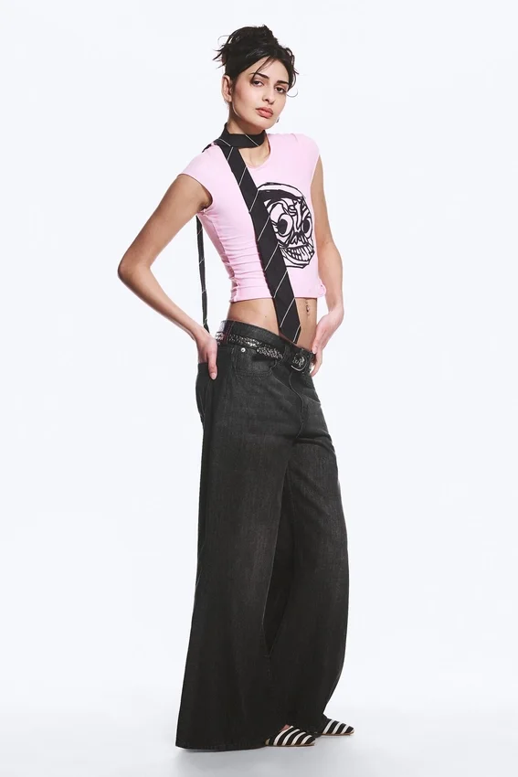 Loosy Lucie Low Rise Regular Flared Jeans – Washed Black | Cheap Monday GB Loosy Lucie Low Rise Regular Flared Jeans – Washed Black | Cheap Monday GB