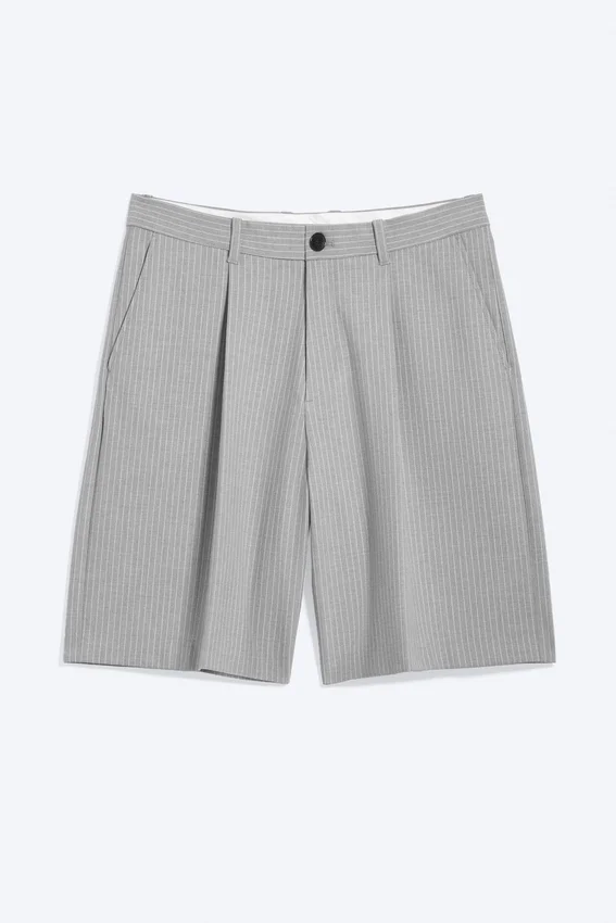 Lose Anzughose für Shorts von Uno – Hellstaubgrau Lose Anzughose für Shorts von Uno – Hellstaubgrau