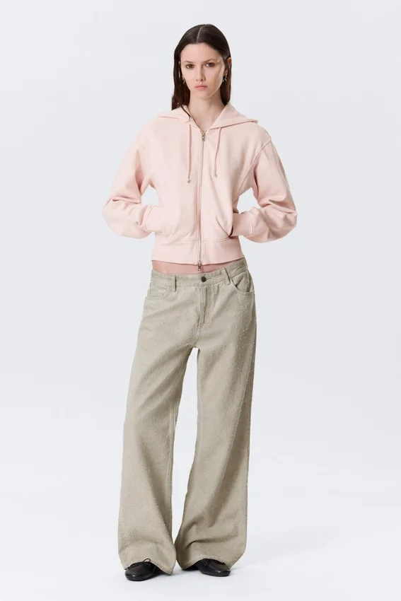 Lose Bootcut-Hose mit niedriger Leibhöhe – Light Mole Lose Bootcut-Hose mit niedriger Leibhöhe – Light Mole