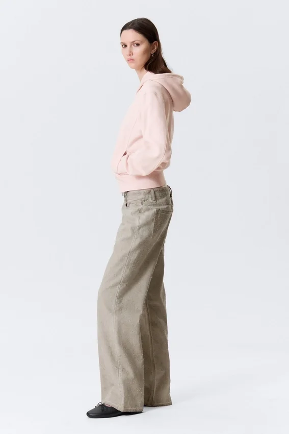 Lose Bootcut-Hose mit niedriger Leibhöhe – Light Mole Lose Bootcut-Hose mit niedriger Leibhöhe – Light Mole