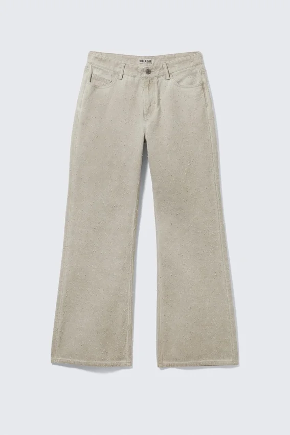 Lose Bootcut-Hose mit niedriger Leibhöhe – Light Mole Lose Bootcut-Hose mit niedriger Leibhöhe – Light Mole