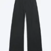 Lose sitzende Anzughose mit niedriger Taille – schwarz, Nadelstreifen Lose sitzende Anzughose mit niedriger Taille – schwarz, Nadelstreifen
