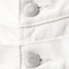 Lose, weit geschnittene Jeans mit doppeltem hohen Bund – Weiß Lose, weit geschnittene Jeans mit doppeltem hohen Bund – Weiß