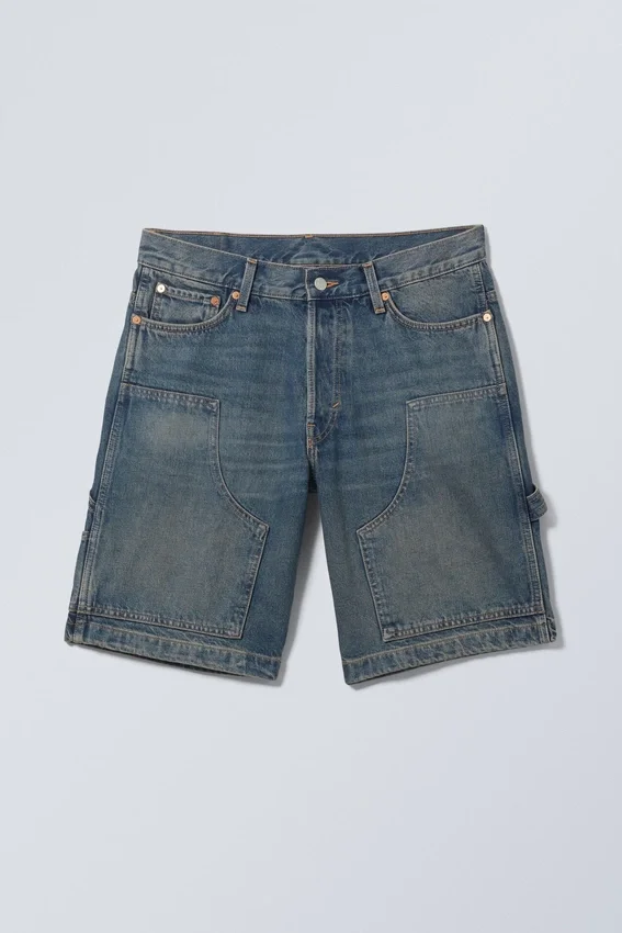 Low Carpenter Denim Shorts – Stahlblau Low Carpenter Denim Shorts – Stahlblau