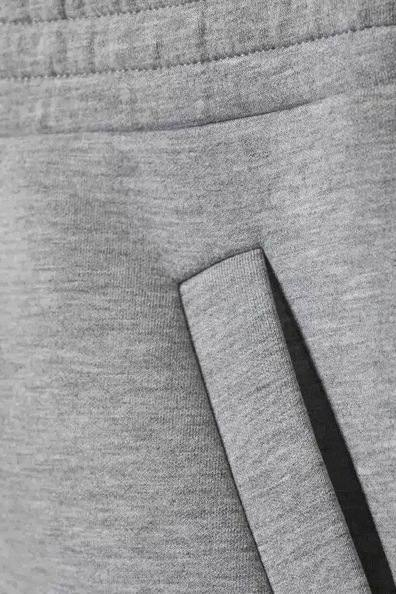 Lässige Barrel-Jogginghose mit geradem Bein – Grau meliert Lässige Barrel-Jogginghose mit geradem Bein – Grau meliert