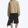 Lässige Baumwolljacke mit Trichterkragen – Beige Lässige Baumwolljacke mit Trichterkragen – Beige
