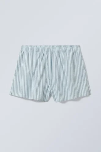 Lässige Boxershorts aus Baumwolle – Blaue Streifen