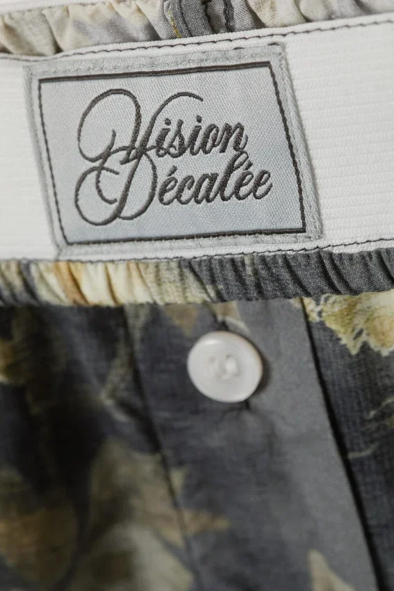 Lässige Boxershorts aus Baumwolle – Dunkelgrau – Dirty Floral Lässige Boxershorts aus Baumwolle – Dunkelgrau – Dirty Floral
