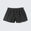 Lässige Boxershorts aus Baumwolle – kariert, schwarz Lässige Boxershorts aus Baumwolle – kariert, schwarz