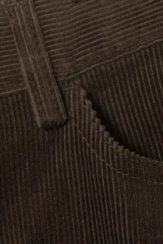 Lässige Cord-Hose mit niedriger Leibhöhe – Braun
