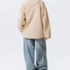 Lässige Fleecejacke – Hellbeige Lässige Fleecejacke – Hellbeige
