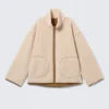 Lässige Fleecejacke – Hellbeige Lässige Fleecejacke – Hellbeige