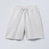 Lässige Frottee-Shorts – Hellstaubgrau Lässige Frottee-Shorts – Hellstaubgrau