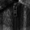 Lässige Jacke aus Wollmischung mit Reißverschluss – Schwarzes Karomuster Lässige Jacke aus Wollmischung mit Reißverschluss – Schwarzes Karomuster