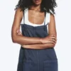 Lässige Latzhose mit geradem Bein – Blau Lässige Latzhose mit geradem Bein – Blau