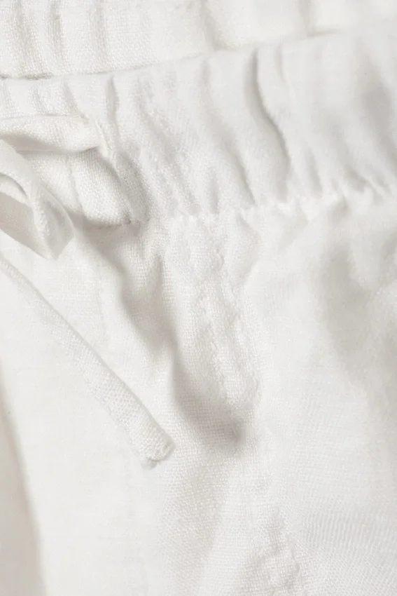 Lässige Leinen-Hose – Staubweiß Lässige Leinen-Hose – Staubweiß
