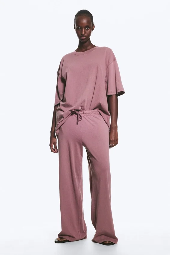 Lässige Pyjamahose – Dusty Lilac Lässige Pyjamahose – Dusty Lilac