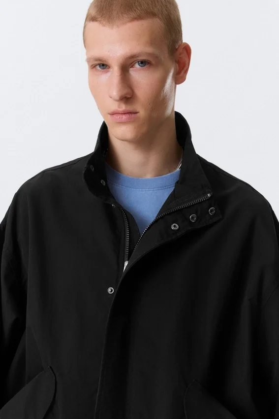 Lässige Sport-Utility-Jacke – Schwarz Lässige Sport-Utility-Jacke – Schwarz