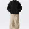 Lässige Sport-Utility-Jacke – Schwarz Lässige Sport-Utility-Jacke – Schwarz