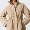 Lässige Utility-Jacke – Beige Lässige Utility-Jacke – Beige