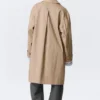 Lässiger einreihiger Car Coat – Beige Lässiger einreihiger Car Coat – Beige