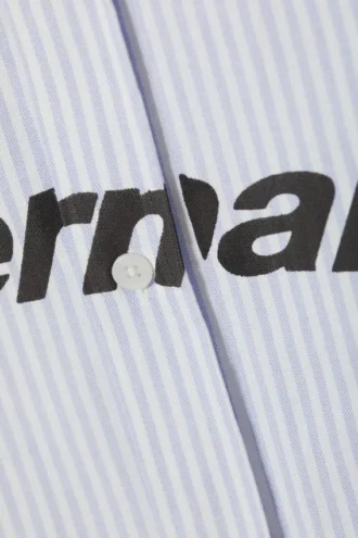 Lässiges Button-Down-Hemd – Gestreift Helllila – Eternal