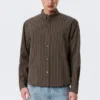 Lässiges gestreiftes Button-Down-Hemd – Braun gestreift Lässiges gestreiftes Button-Down-Hemd – Braun gestreift