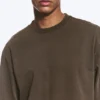 Lässiges Langarm-T-Shirt – Dunkelbraun