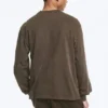 Lässiges Langarm-T-Shirt – Dunkelbraun
