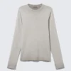 Lässiges Langarmshirt aus Baumwolle – gewaschen, dunkles Mole Lässiges Langarmshirt aus Baumwolle – gewaschen, dunkles Mole