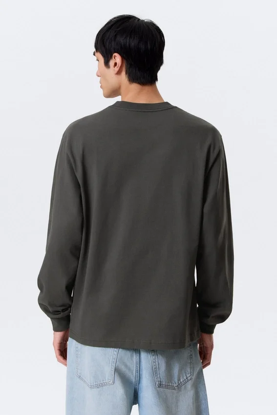Lässiges Langarmshirt – Dunkelgrau Lässiges Langarmshirt – Dunkelgrau