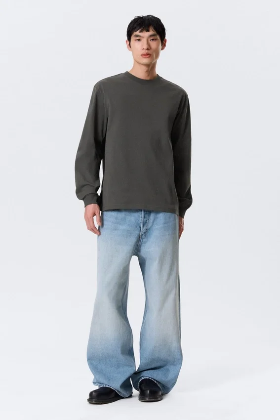 Lässiges Langarmshirt – Dunkelgrau Lässiges Langarmshirt – Dunkelgrau