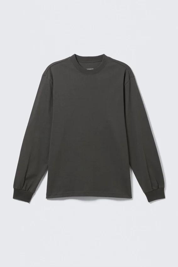 Lässiges Langarmshirt – Dunkelgrau Lässiges Langarmshirt – Dunkelgrau