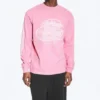 Lässiges Langarmshirt mit Print – Rosa – Logos Lässiges Langarmshirt mit Print – Rosa – Logos