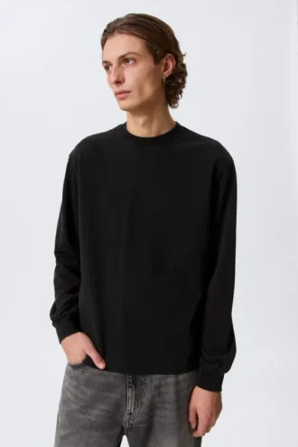 Lässiges Langarmshirt – Schwarz Lässiges Langarmshirt – Schwarz
