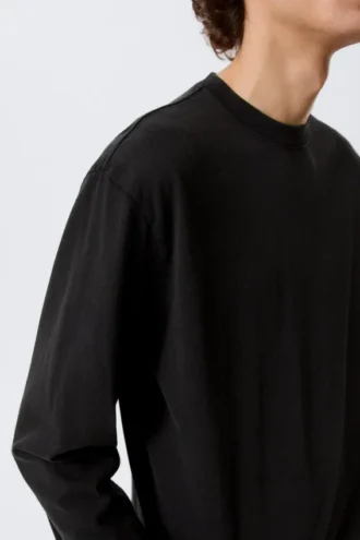 Lässiges Langarmshirt – Schwarz Lässiges Langarmshirt – Schwarz
