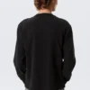 Lässiges Langarmshirt – Schwarz