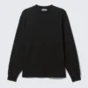 Lässiges Langarmshirt – Schwarz