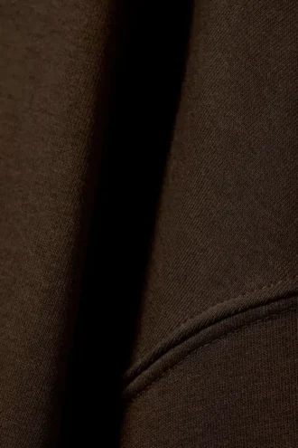 Lässiges Sweatshirt aus Frottee – Dunkelbraun
