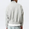 Lässiges Sweatshirt mit halbem Reißverschluss – Grau Lässiges Sweatshirt mit halbem Reißverschluss – Grau