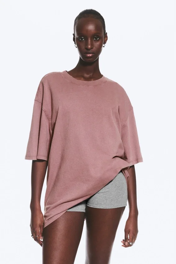 Lässiges T-Shirt – Medium Dusty Lilac Lässiges T-Shirt – Medium Dusty Lilac