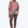 Lässiges T-Shirt – Medium Dusty Lilac Lässiges T-Shirt – Medium Dusty Lilac