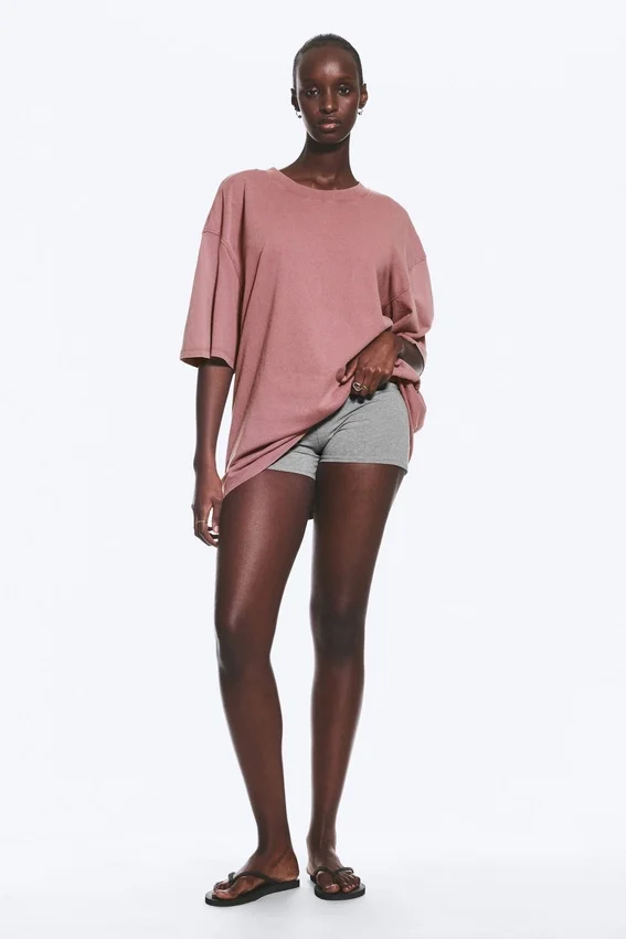 Lässiges T-Shirt – Medium Dusty Lilac Lässiges T-Shirt – Medium Dusty Lilac