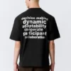 Lässiges T-Shirt mit Print – Schwarz – Teambuilding
