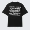 Lässiges T-Shirt mit Print – Schwarz – Teambuilding