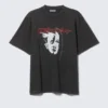 Lässiges T-Shirt mit Print – Schwarz – Thunder Tour