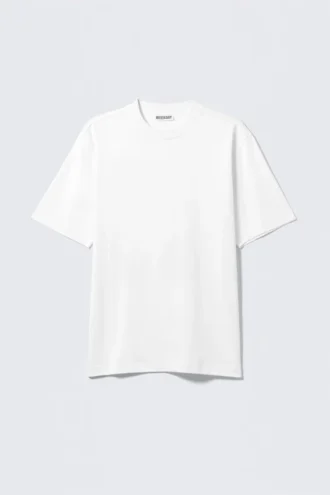Lässiges T-Shirt mit Print – Weiß – Afterwards