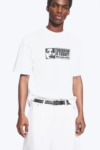 Lässiges T-Shirt mit Print – Weiß – Tomorrow is Today
